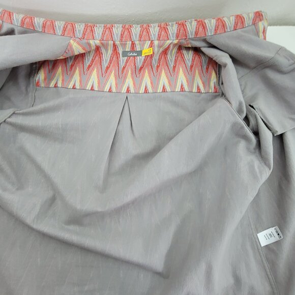 Cabela's Flannel Shirt Women's L Multicolor Chevron Long Sleeve Button Pockets - Picture 5 of 16